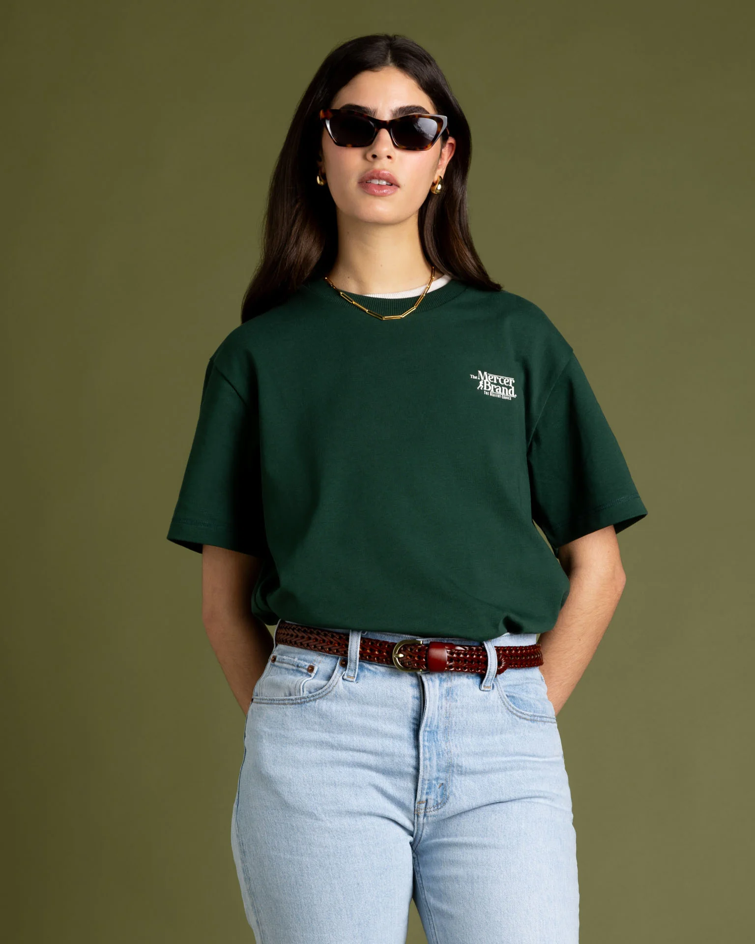 The Mercer Brand Logo Tee | Green - Image 2