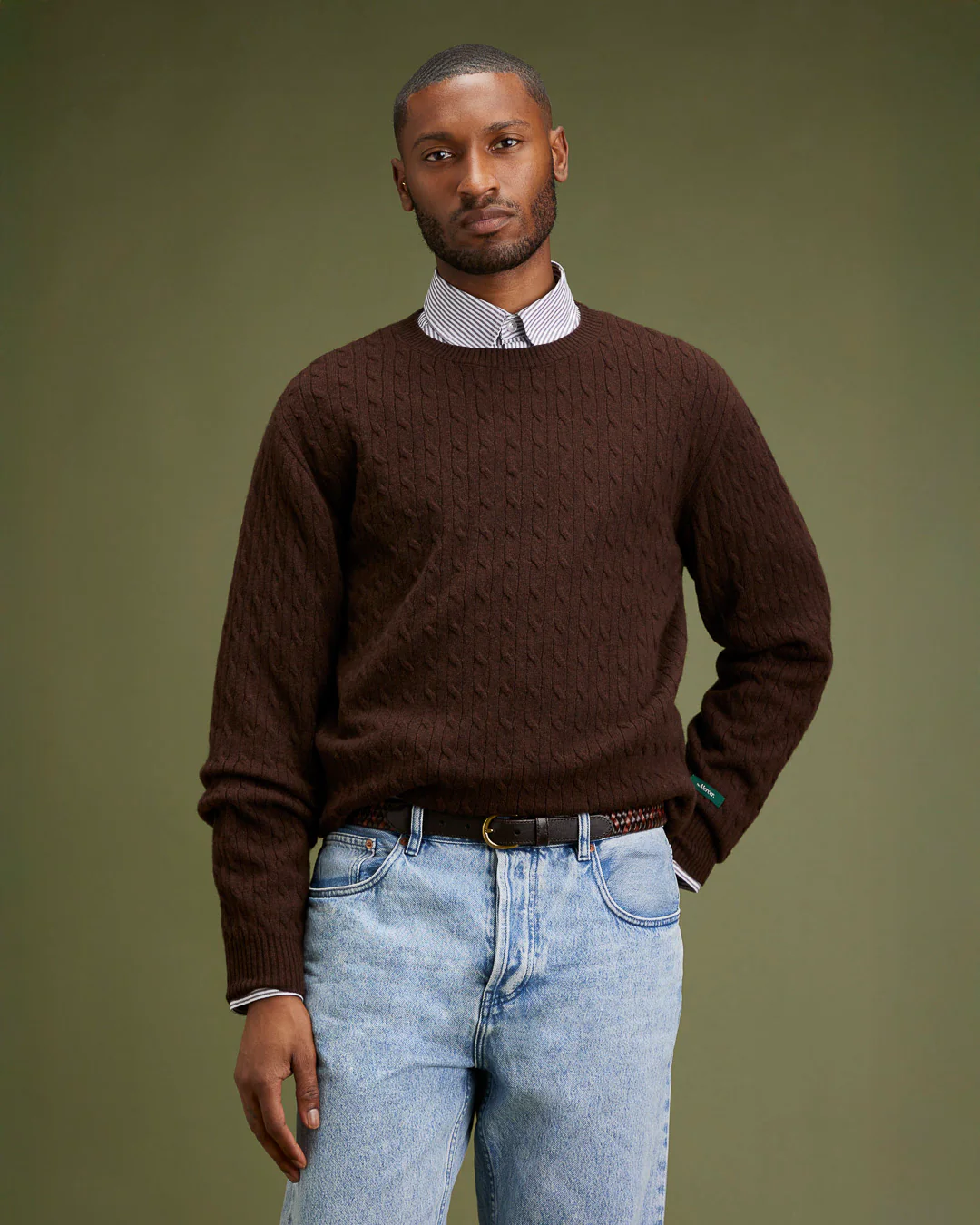 The Mercer Cable Knit | Brown - Image 5