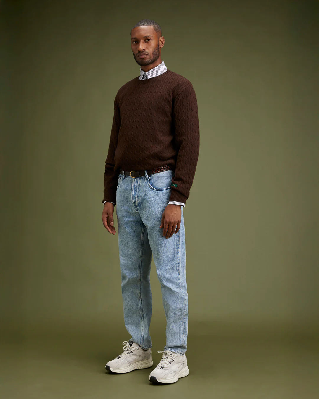 The Mercer Cable Knit | Brown - Image 6