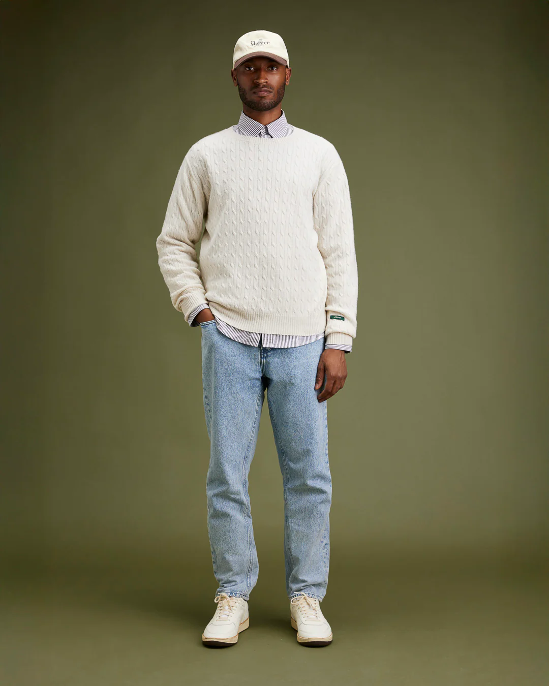 The Mercer Cable Knit | Off White - Image 7