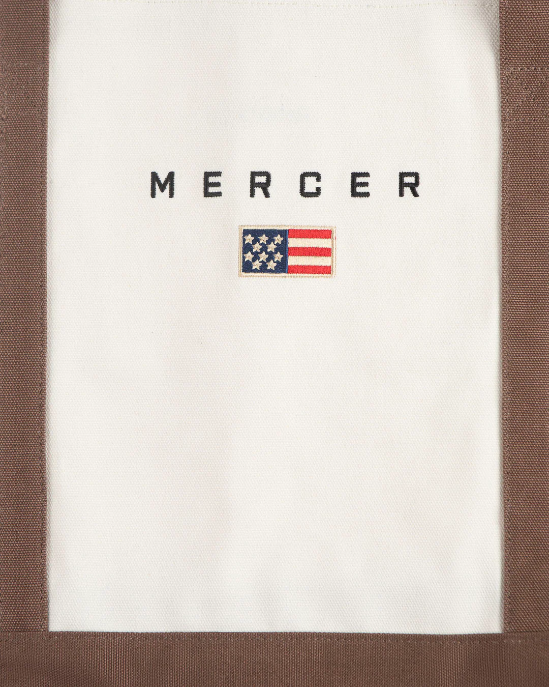 The Mercer Canvas Bag | White/Brown - Image 4