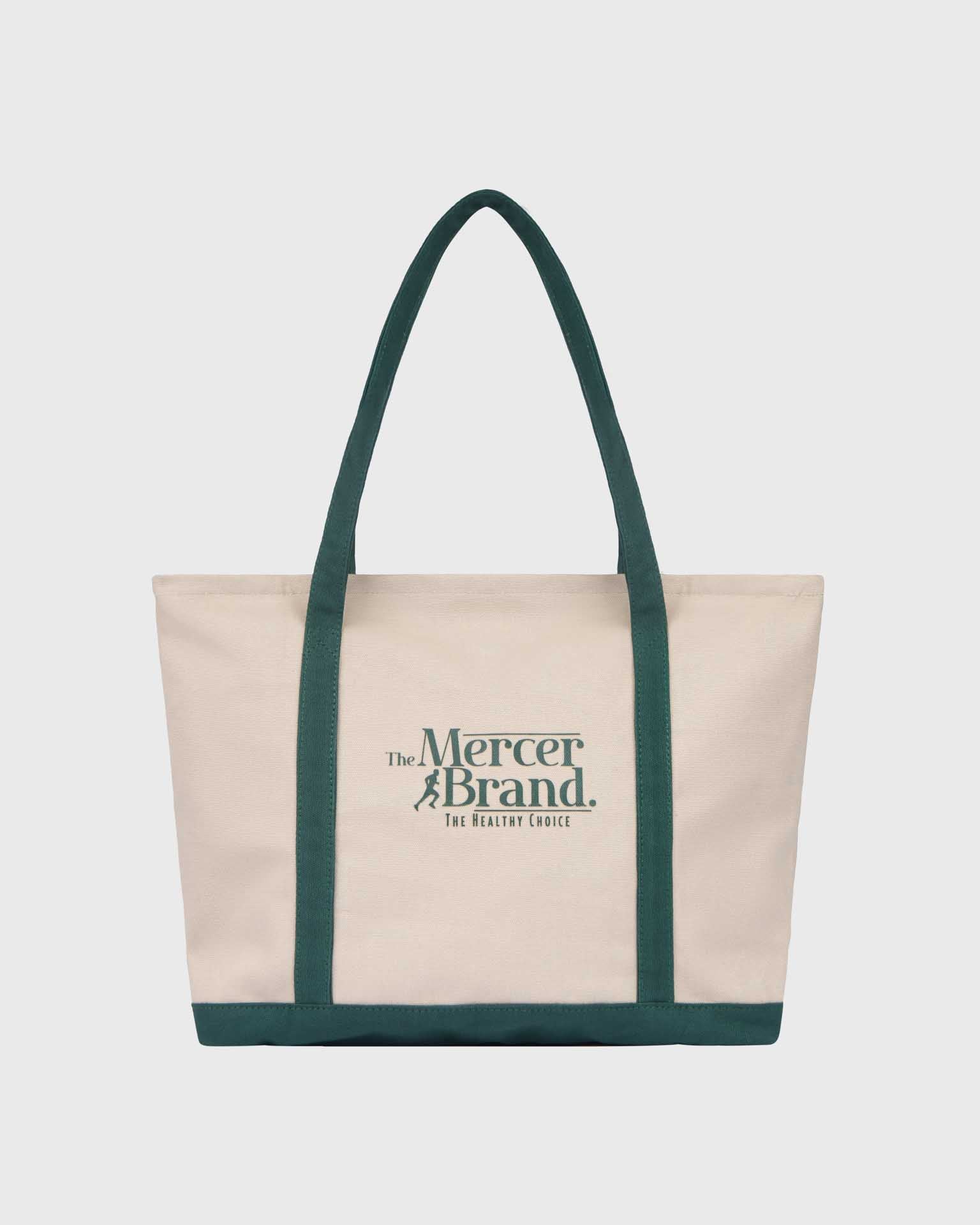 The Mercer Canvas Bag | White/Green - Image 4