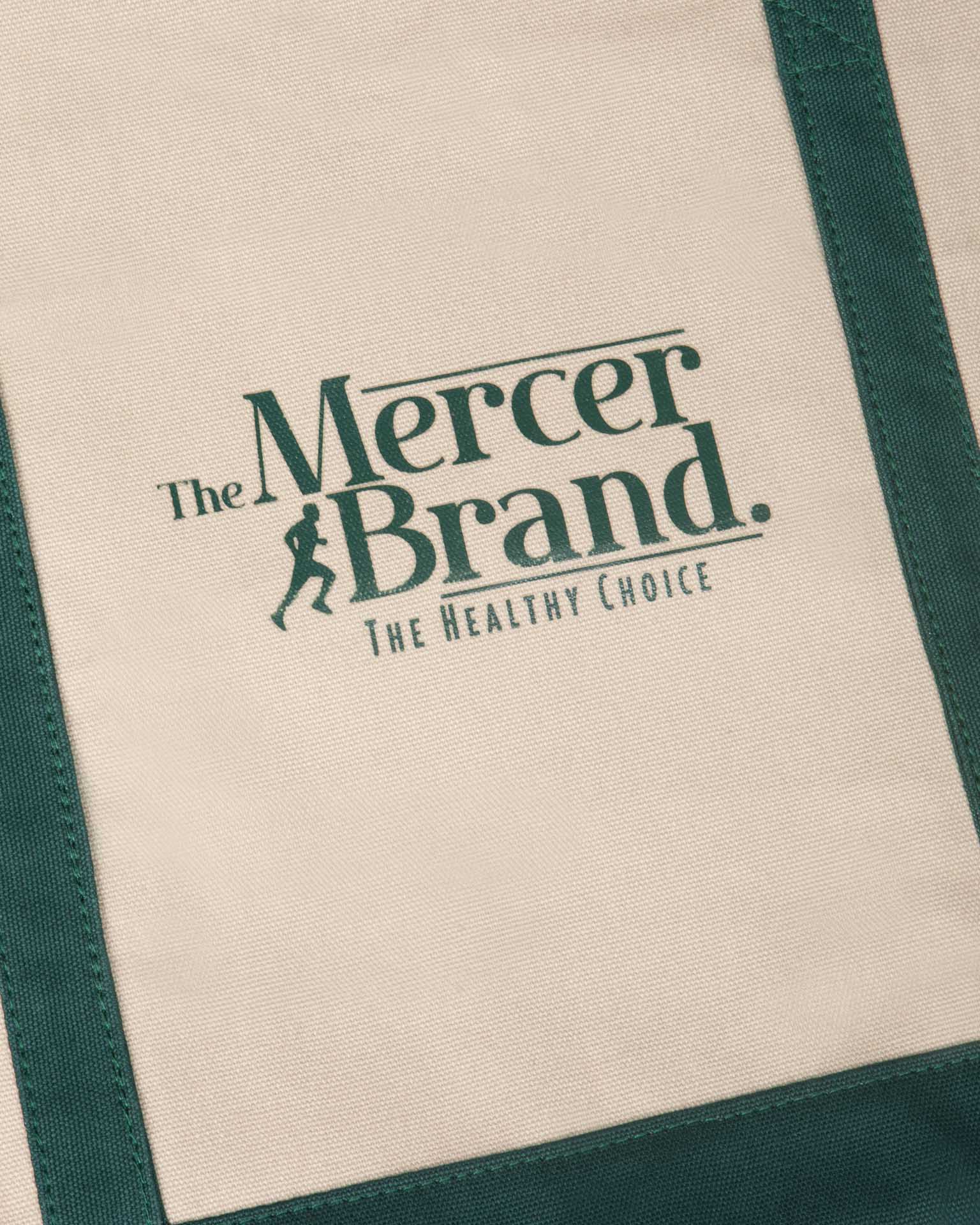 The Mercer Canvas Bag | White/Green - Image 5
