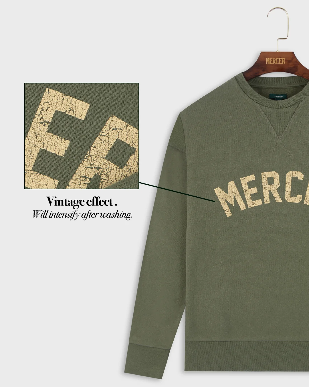 The Mercer College Crewneck | Green - Image 7