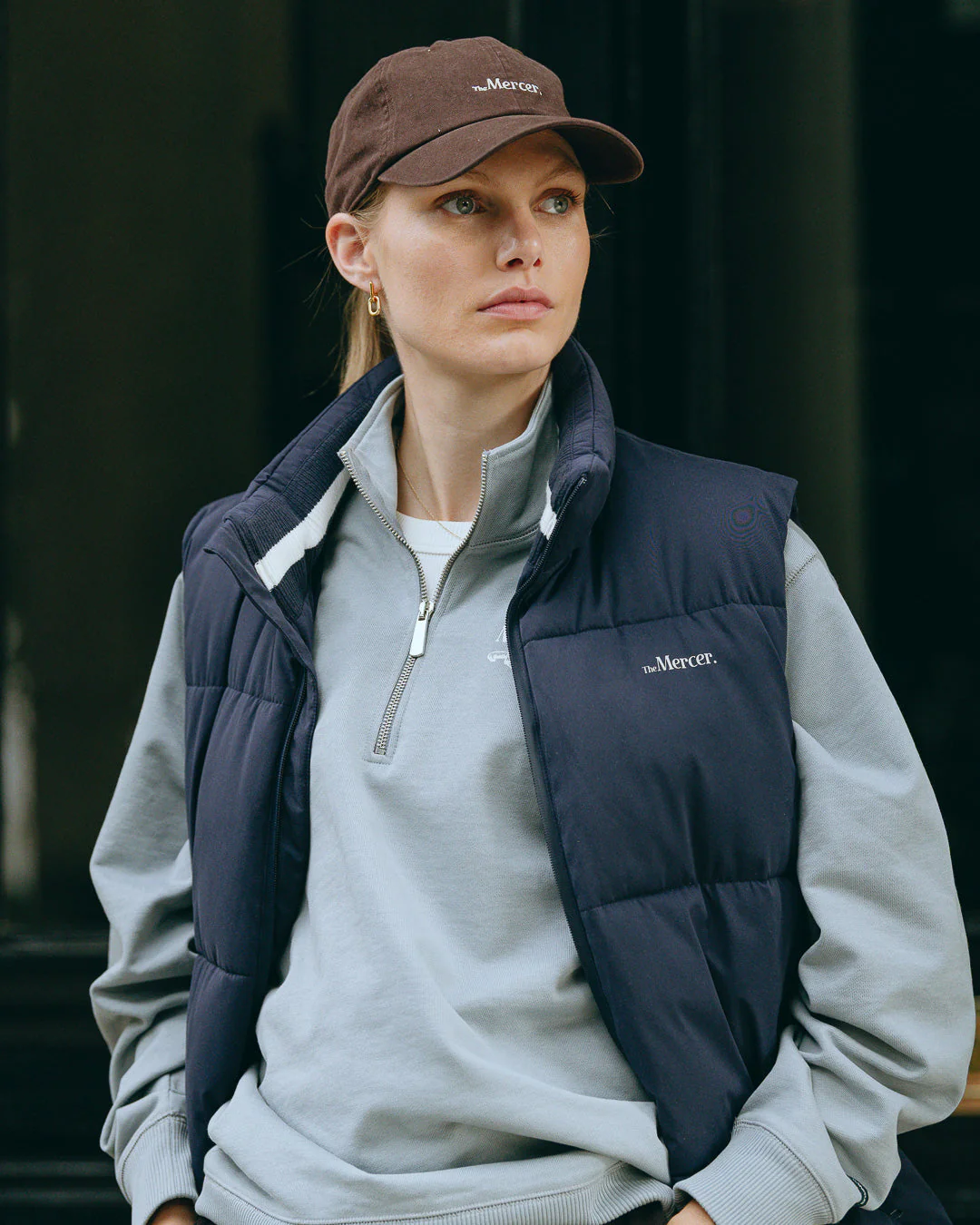 The Mercer Puffer Bodywarmer | Navy - Image 3