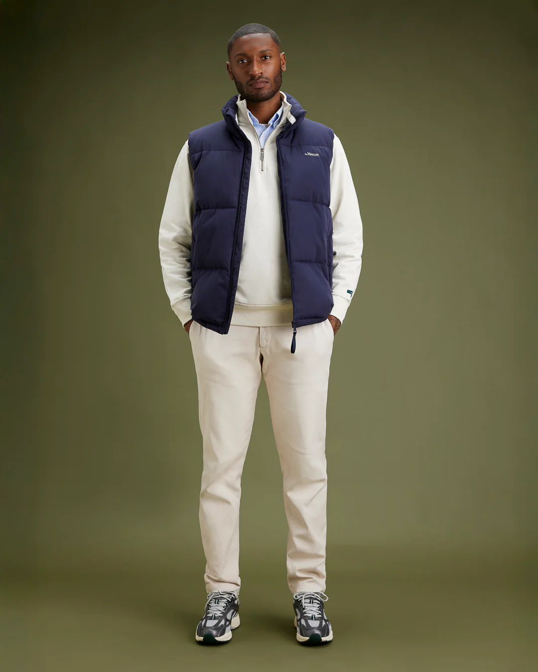 The Mercer Puffer Bodywarmer | Navy - Image 9