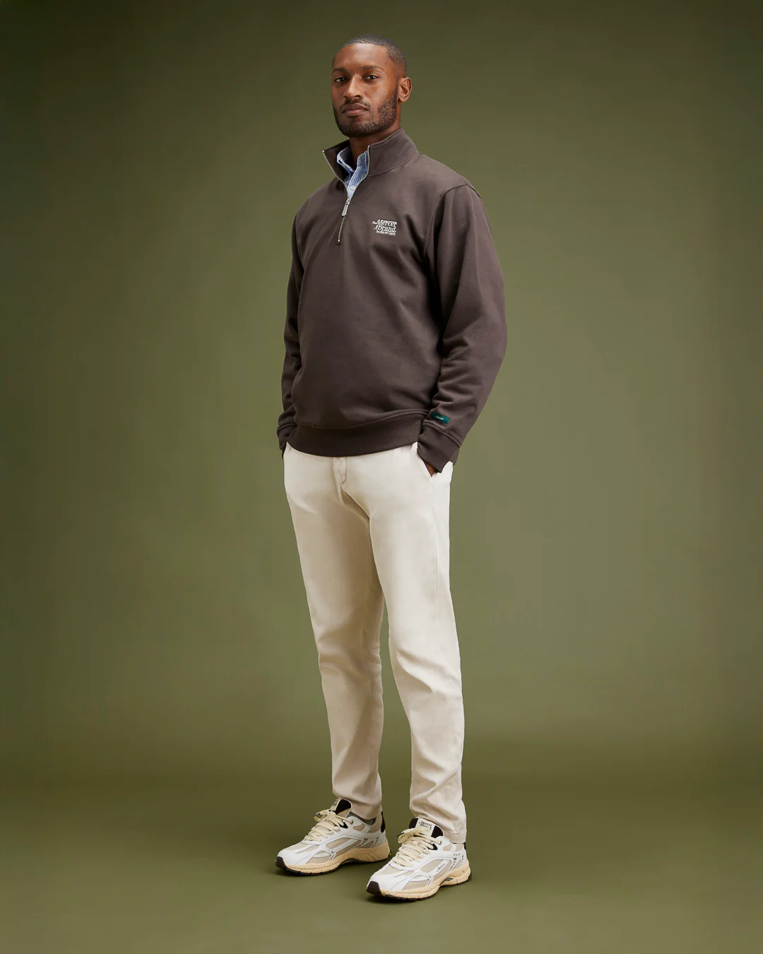 The Mercer Quarter Zip | Brown - Image 8