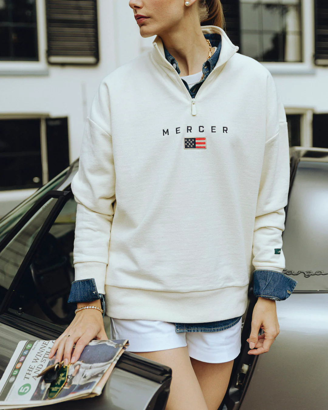 The Mercer Quarter Zip | Off White - Image 2