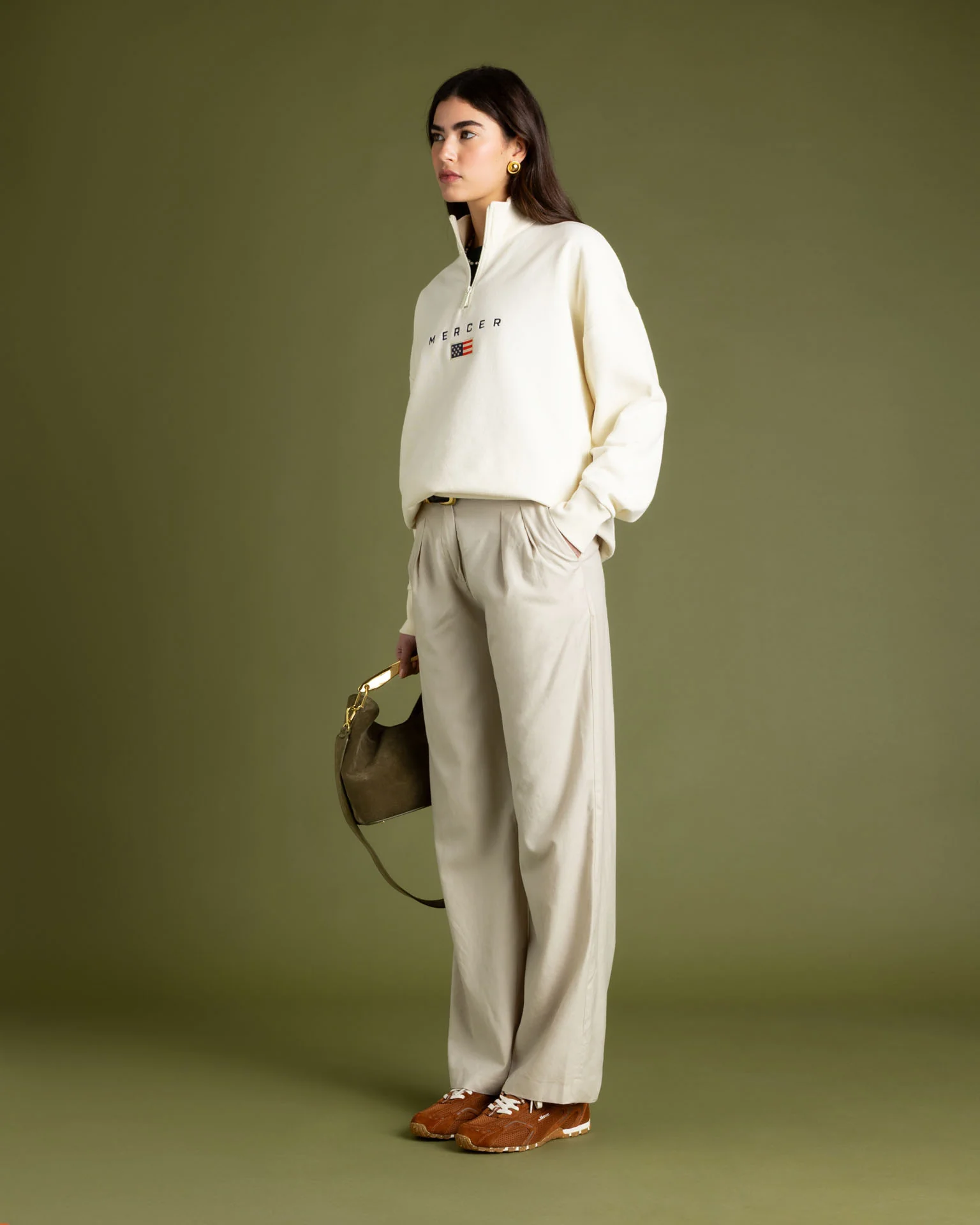 The Mercer Quarter Zip | Off White - Image 5