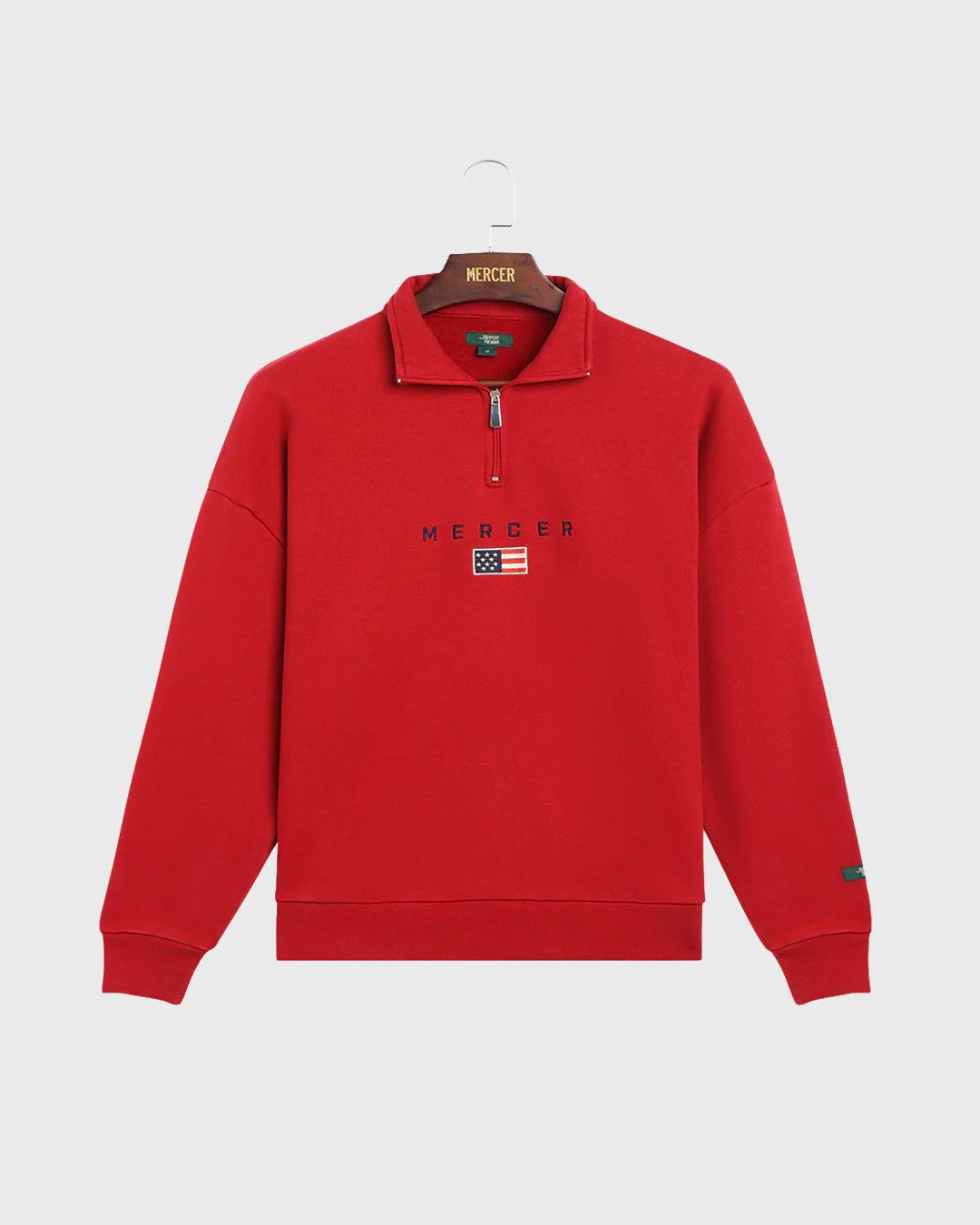 The Mercer Quarter Zip | Red