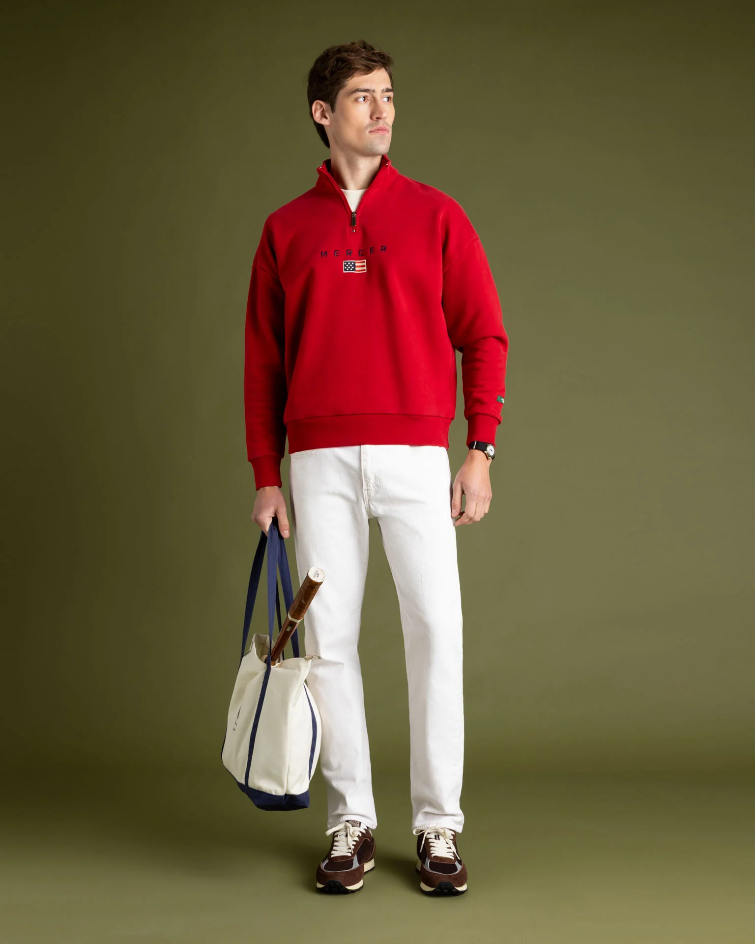 The Mercer Quarter Zip | Red - Image 9