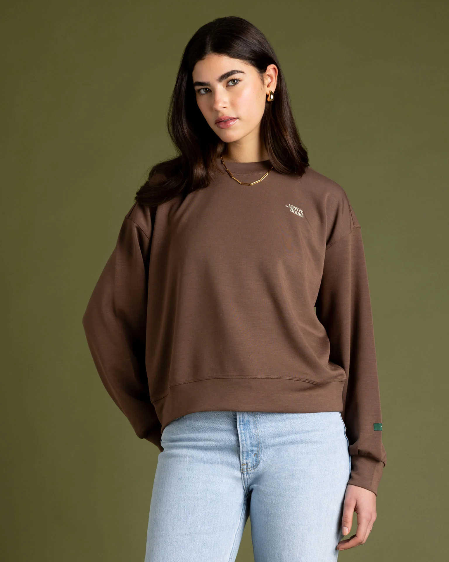 The Mercer Scuba Crewneck Women | Brown - Image 2