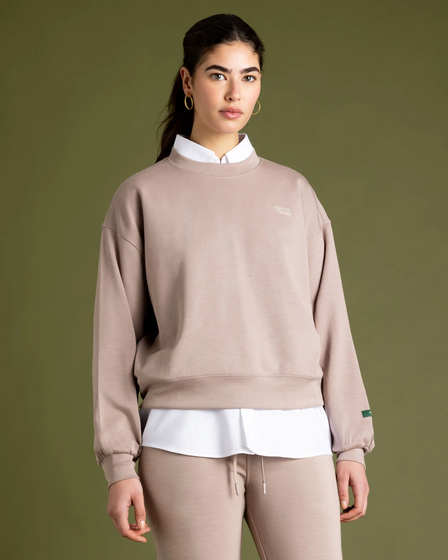 The Mercer Scuba Crewneck Women | Cognac - Image 4