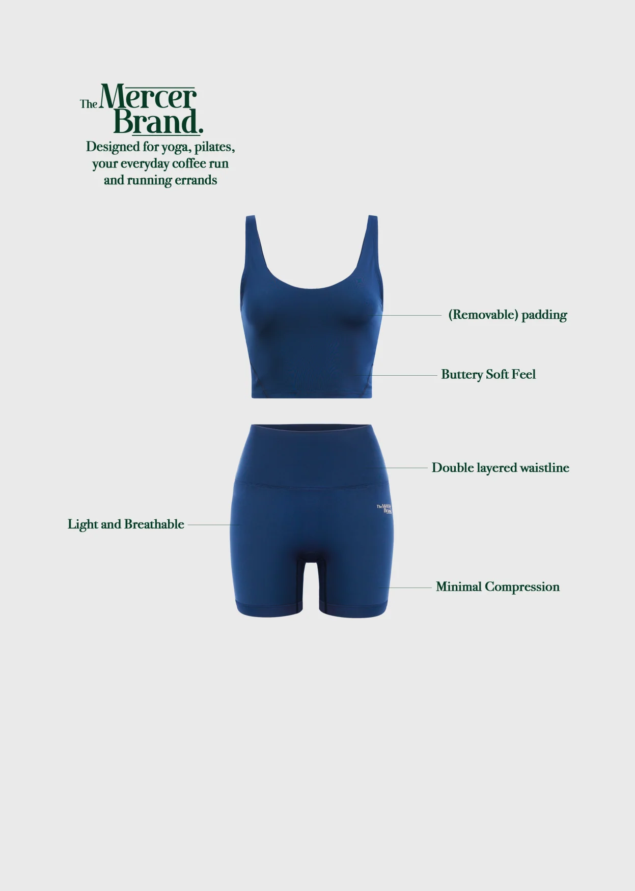 The Mercer Short Legging | Blue - Image 8