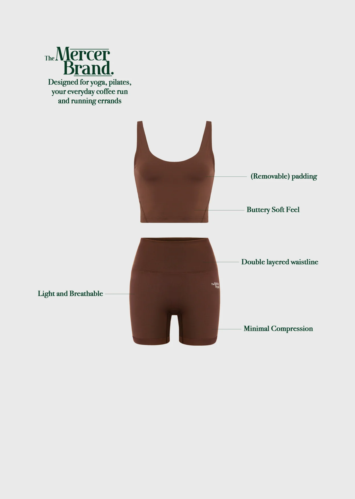 The Mercer Short Legging | Brown - Image 6
