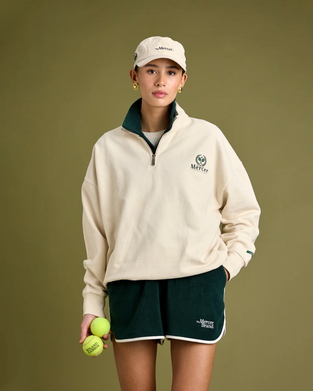 The Mercer Tennis Quarter Zip | Off White - Image 4