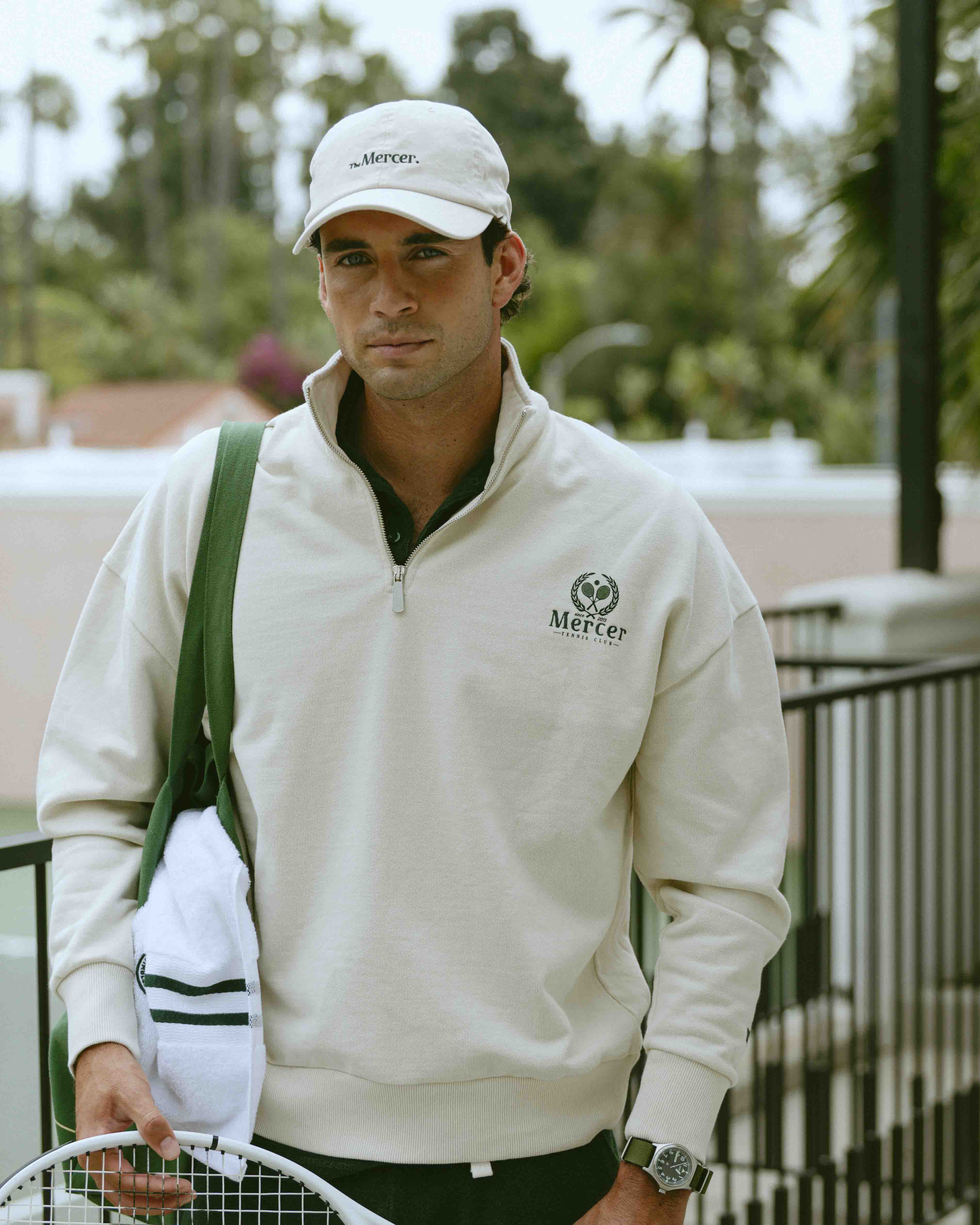 The Mercer Tennis Quarter Zip | Off White - Image 5