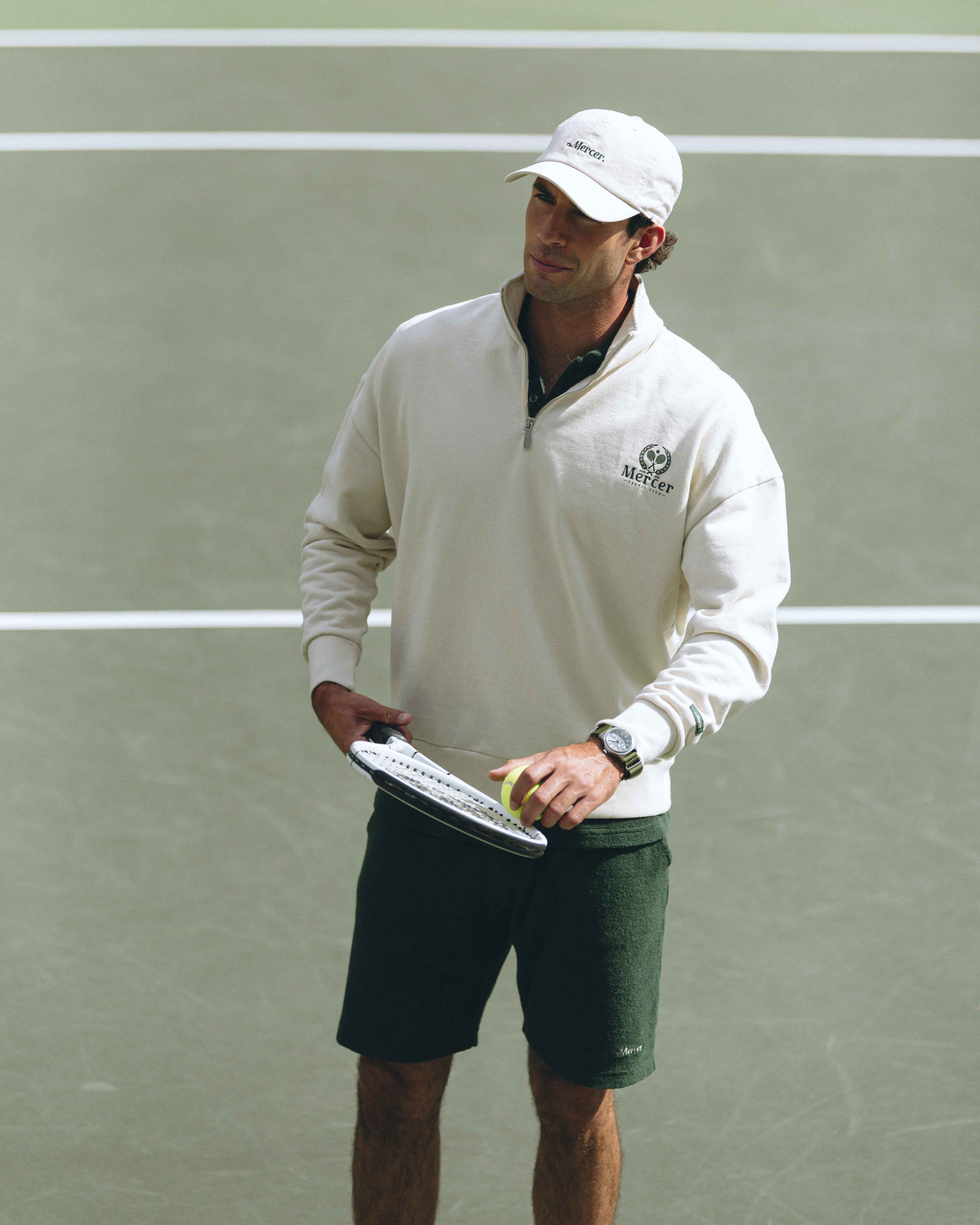 The Mercer Tennis Quarter Zip | Off White - Image 6