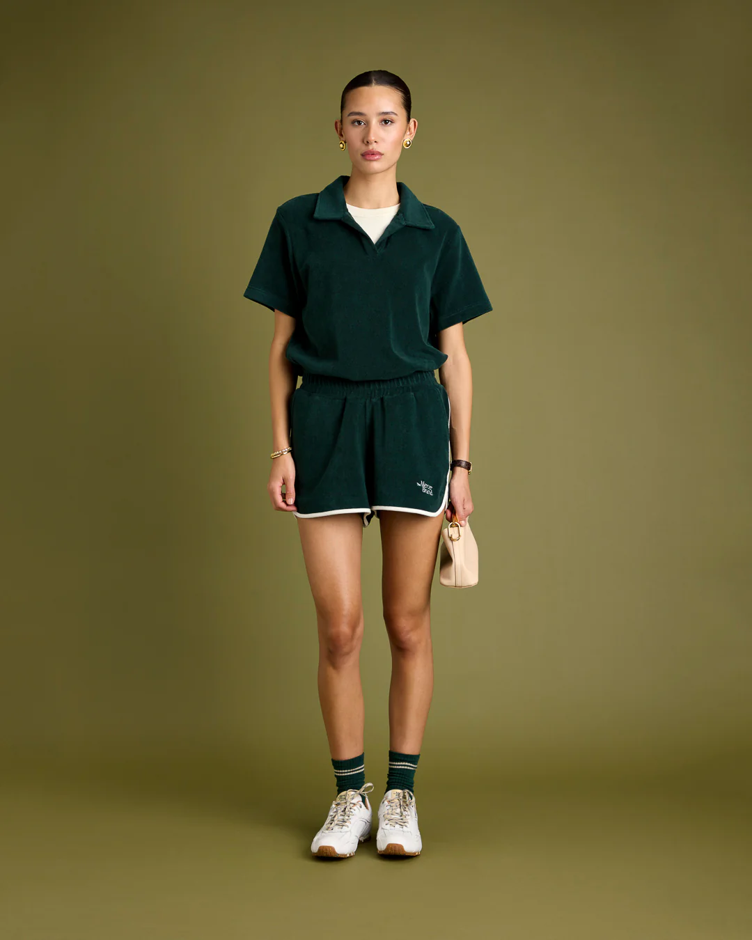 The Mercer Terry Polo Women | Green - Image 5