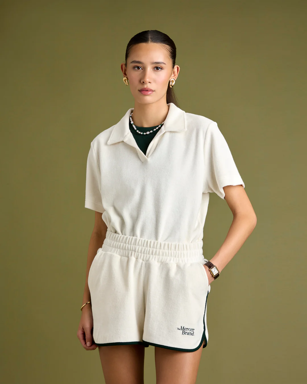The Mercer Terry Polo Women | Off White - Image 2