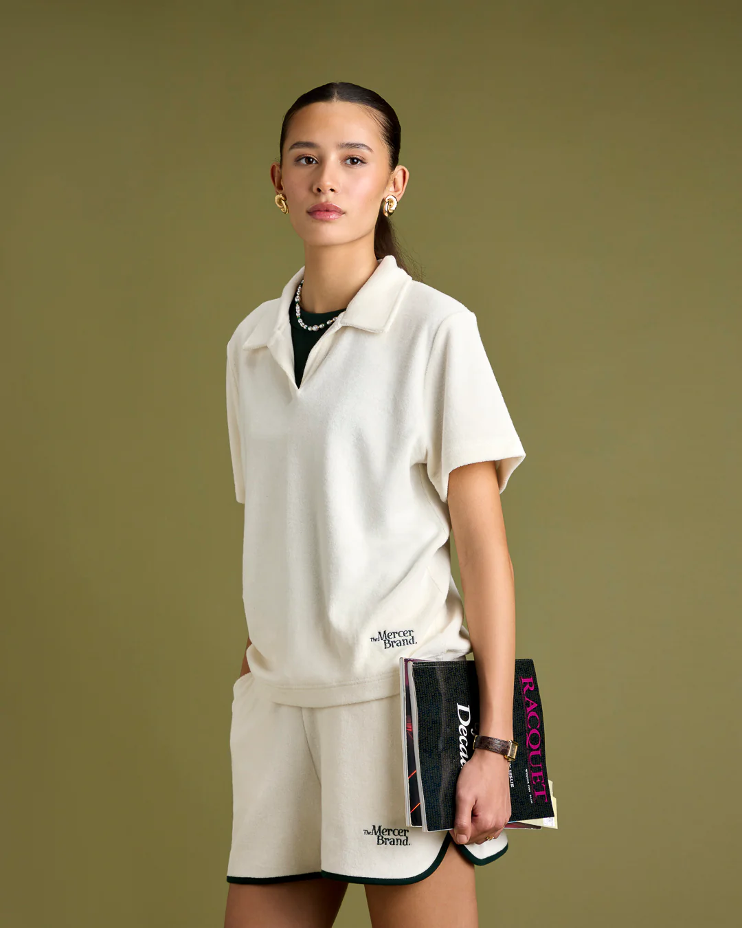 The Mercer Terry Polo Women | Off White - Image 5
