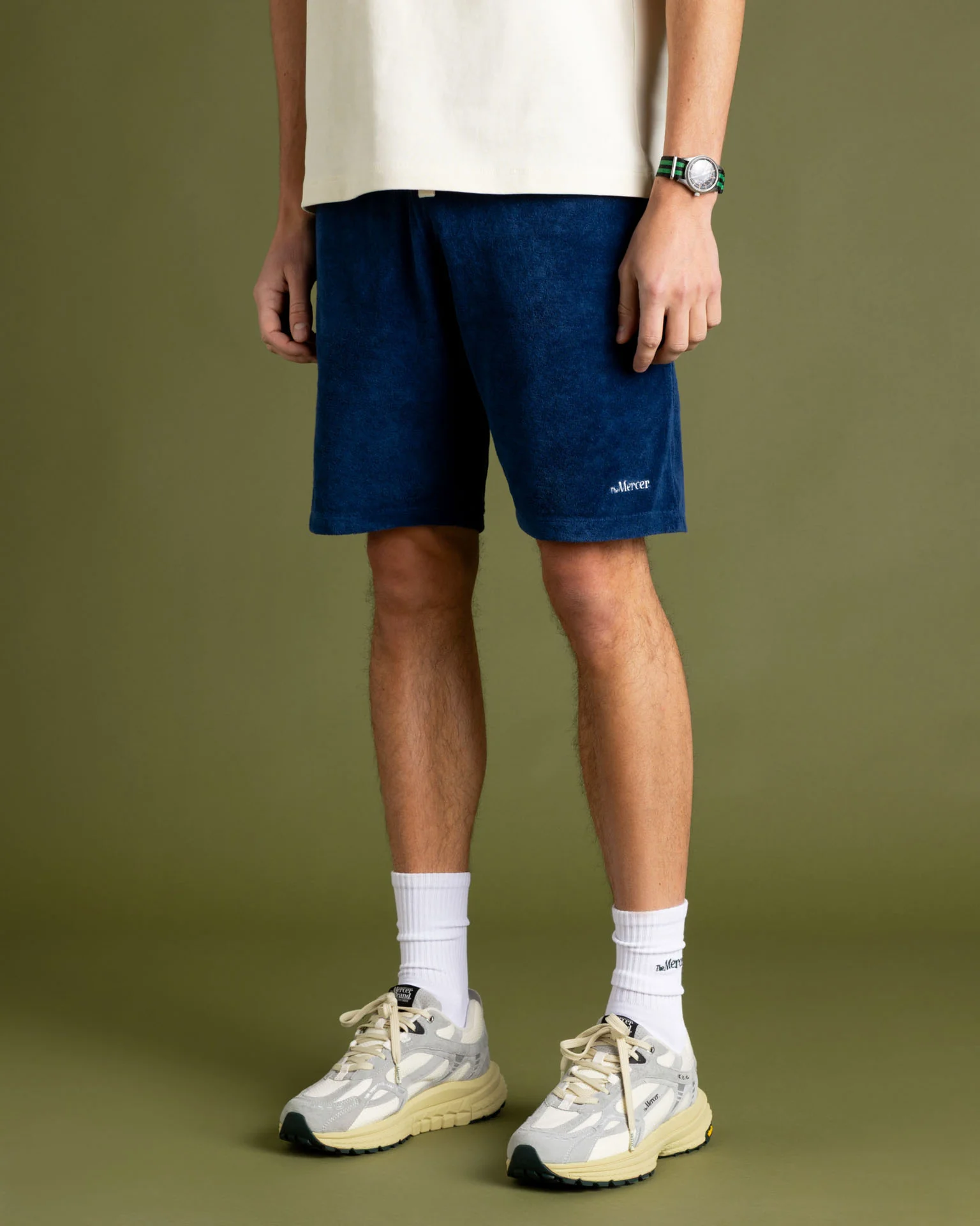 The Mercer Terry Toweling Short Men | Blue - Image 3