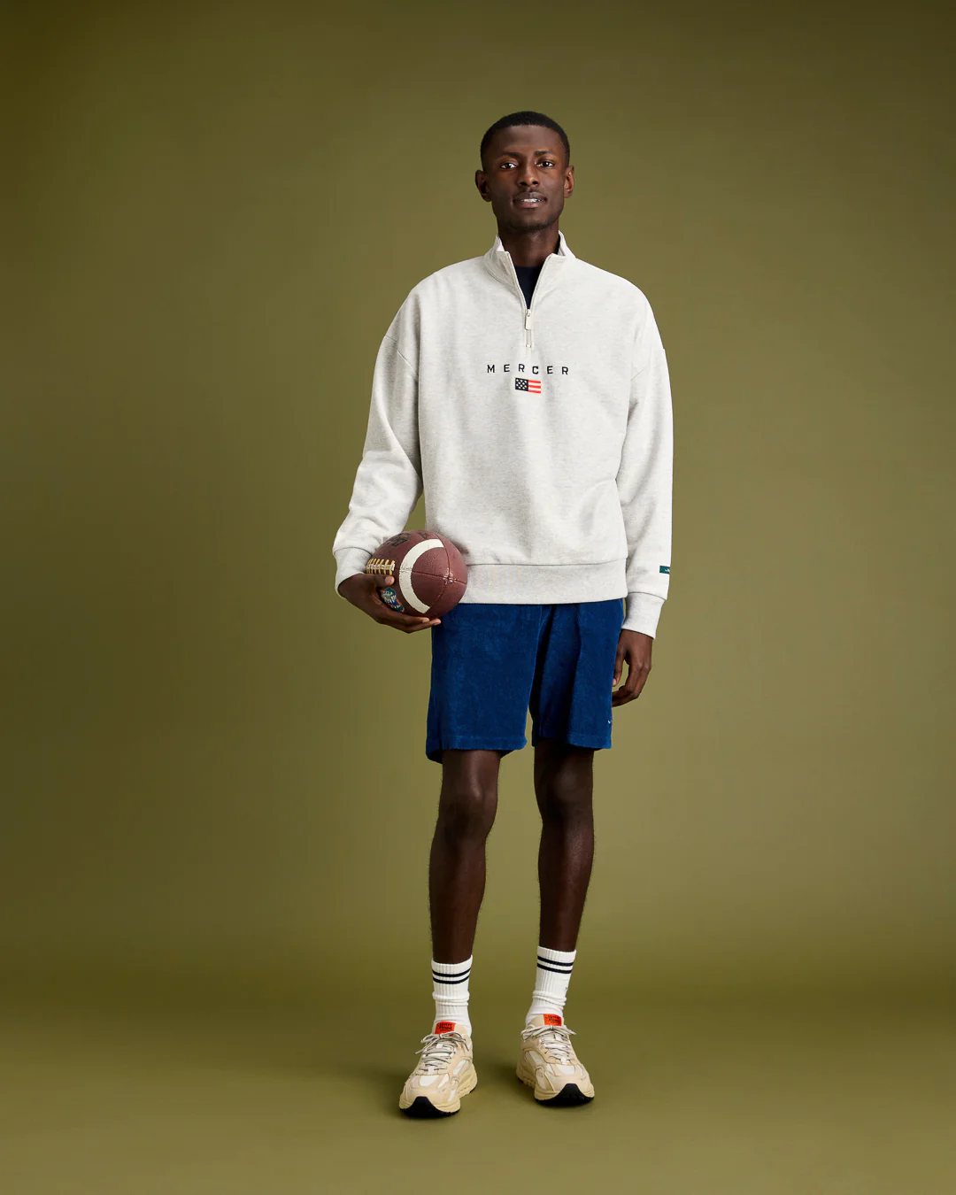 The Mercer Terry Toweling Short Men | Blue - Image 4