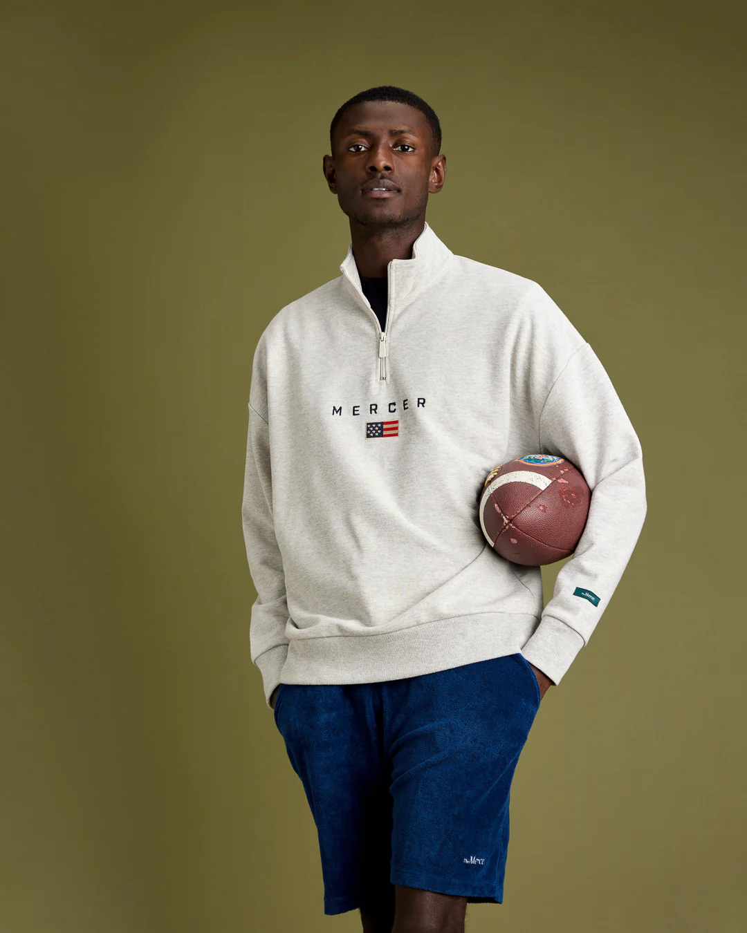 The Mercer Terry Toweling Short Men | Blue - Image 5